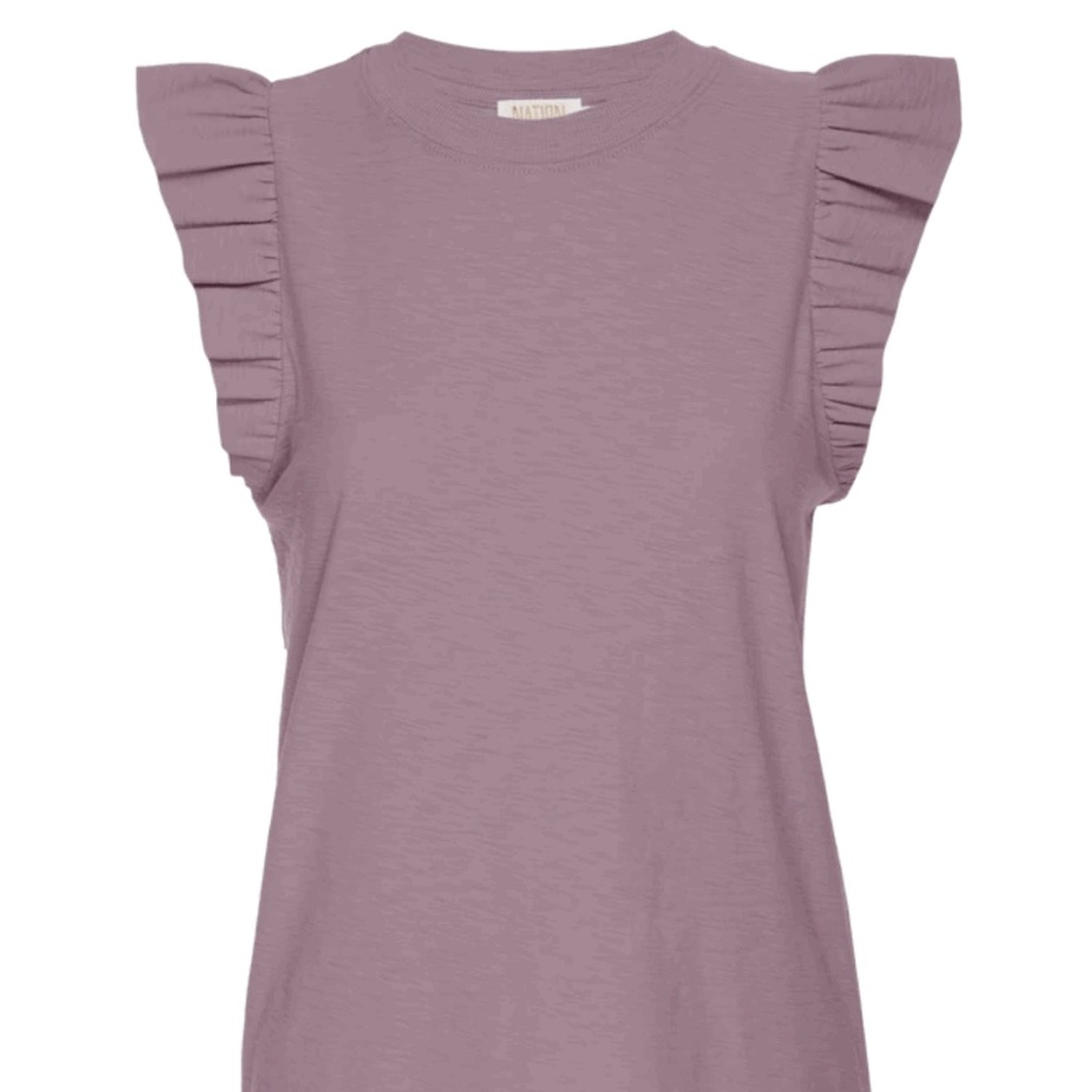 Women's Nation LTD Mauve Ruffle Sleeve Top
